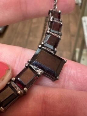 925 Silver and Garnet Necklace